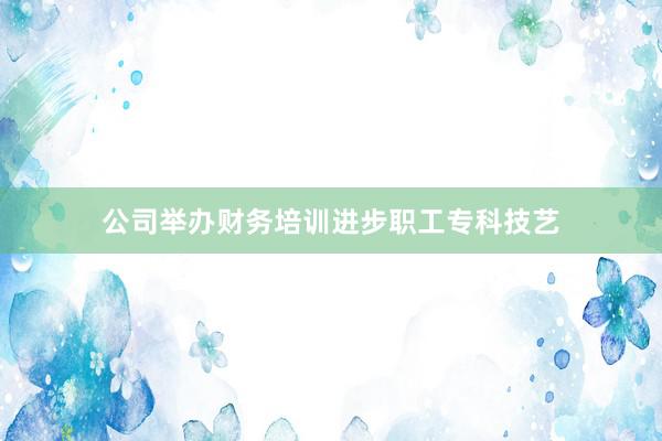 公司举办财务培训进步职工专科技艺